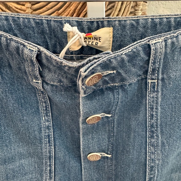 Marine Layer Blue Denim Mini Skirt NWT - Picture 3 of 6
